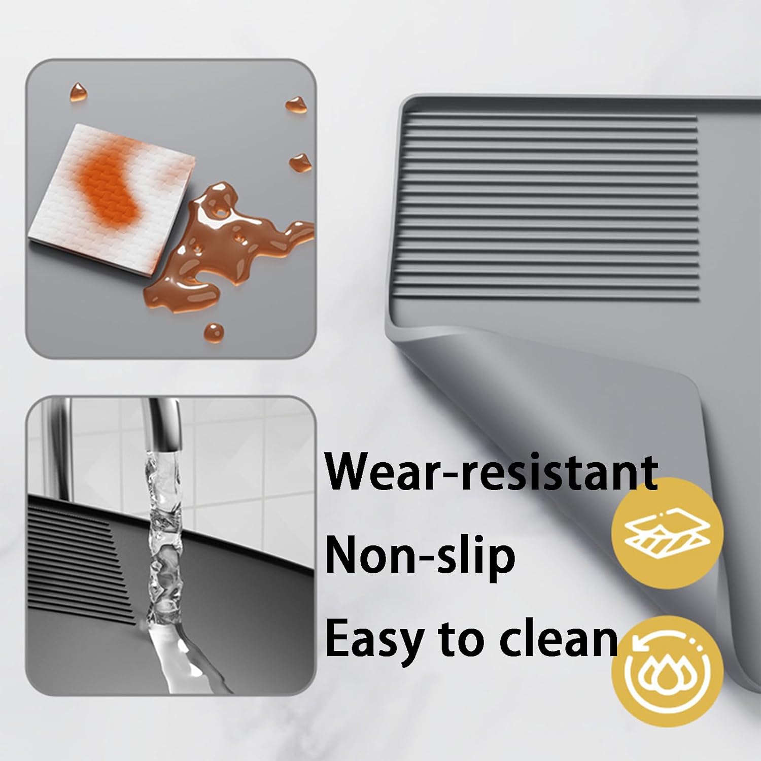 3'ü 1 Arada Silikon Kahve Mat  - Bar Mat Rubber incelemesi ve fiyatı