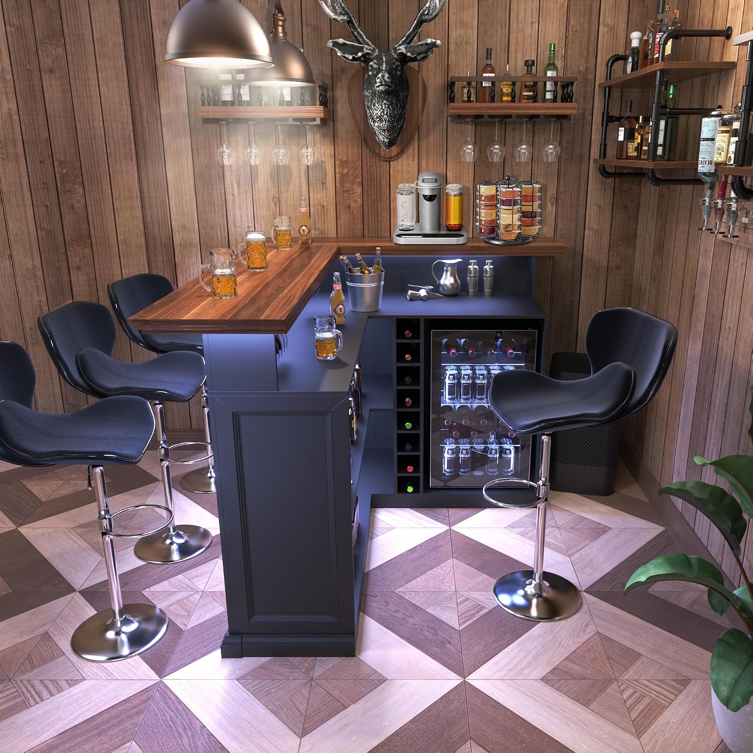 L Şeklinde Buzdolabı Alanlı Ev - Home Bar Lounge incelemesi ve fiyatı